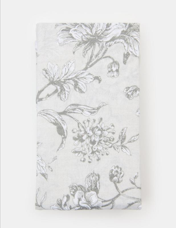 Transparent bläckmålning växt- och blommönster stångficka gardin