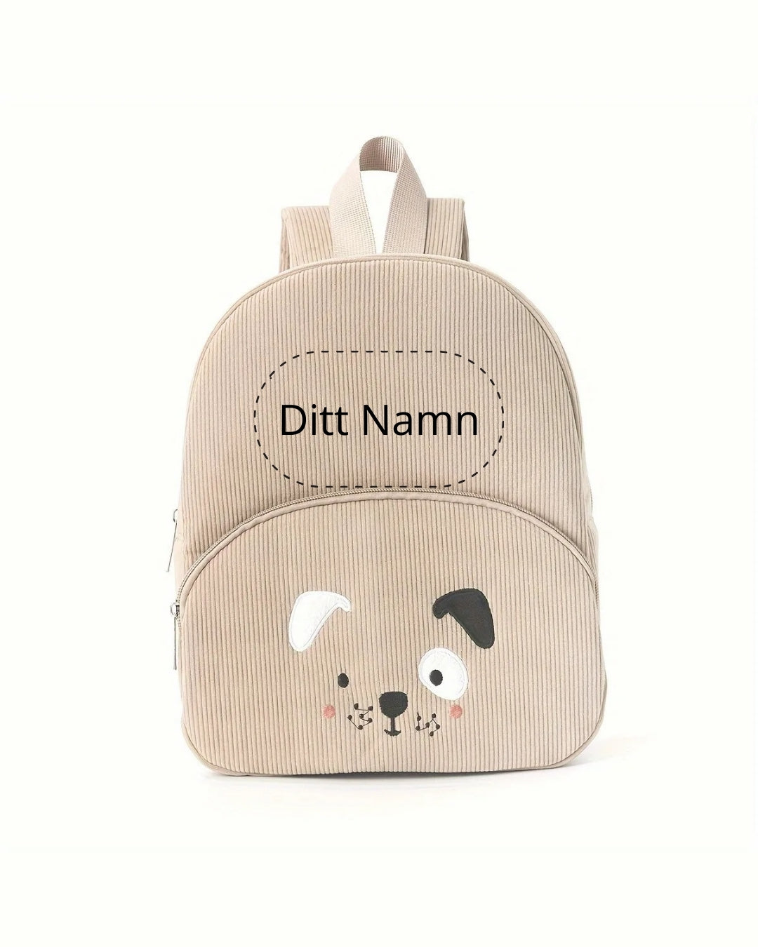 Personlig barnryggsäck med namn Hund