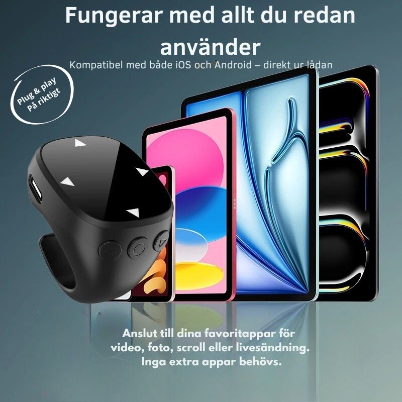 Smart fingertoppsring fjärrkontroll