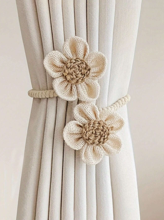 Blomformat gardinomtag – twist/utan borrning