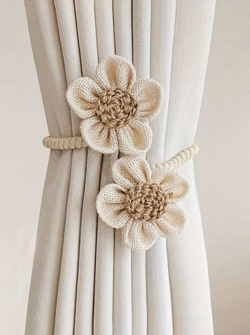 Blomformat gardinomtag – twist/utan borrning