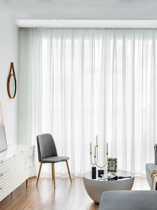 Skir gardin 180×240 cm – vit, finrandig