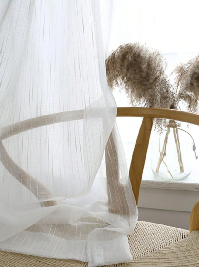 Skir gardin 180×240 cm – vit, finrandig