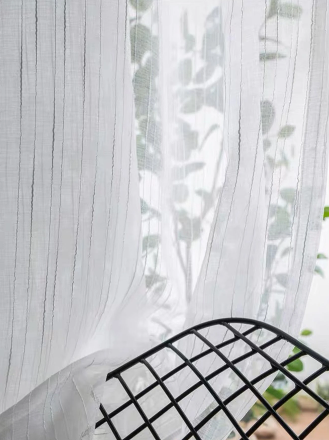 Skir gardin 180×240 cm – vit, finrandig