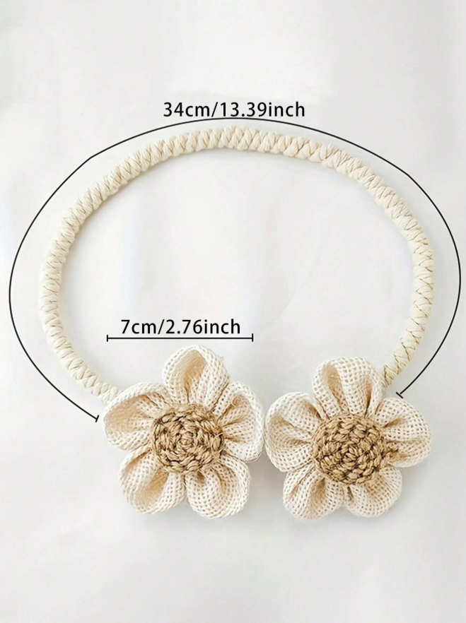 Blomformat gardinomtag – twist/utan borrning