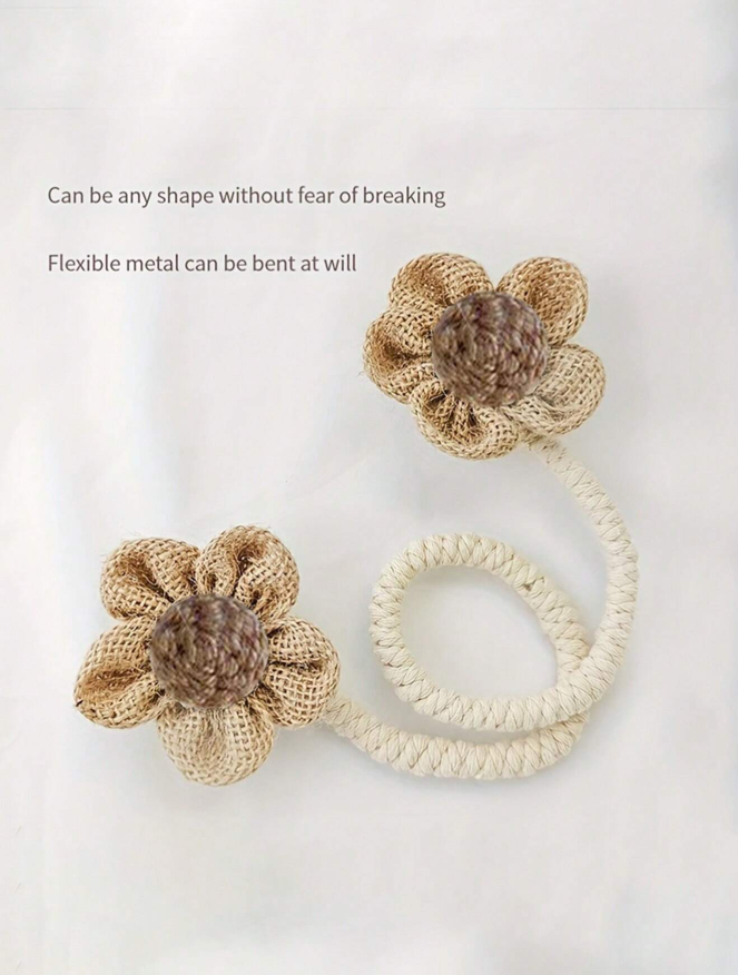 Blomformat gardinomtag – twist/utan borrning