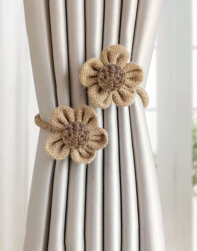 Blomformat gardinomtag – twist/utan borrning