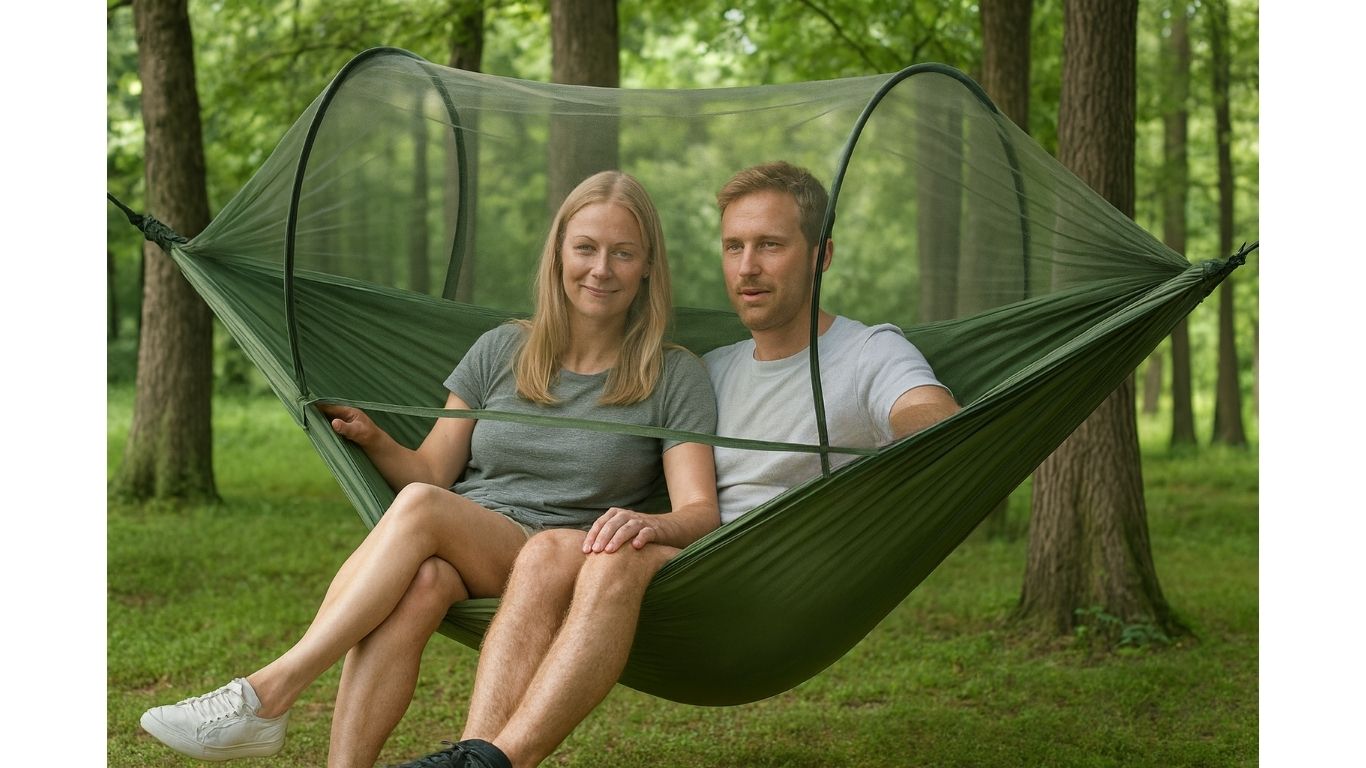 Outdoor Comfort Hammock – Myggnät – ultralätt design – perfekt för två