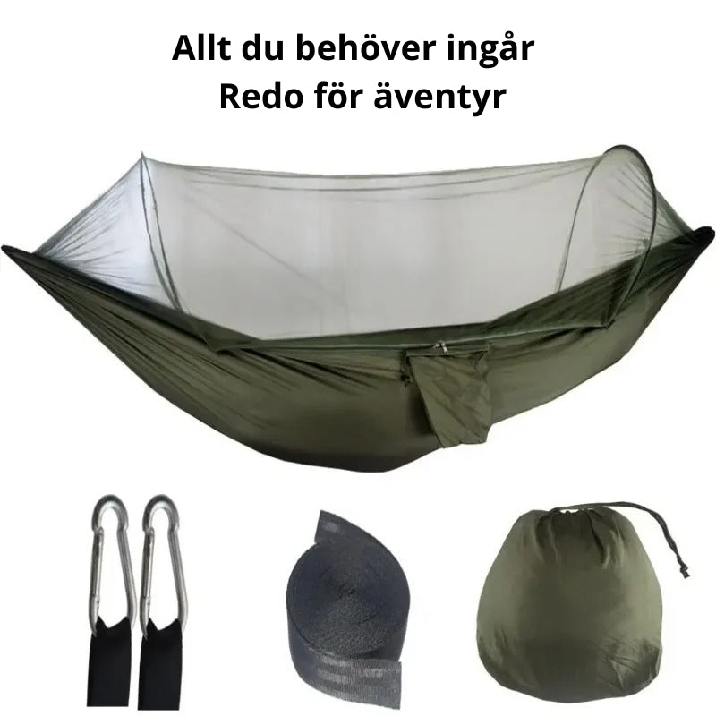Outdoor Comfort Hammock – Myggnät – ultralätt design – perfekt för två
