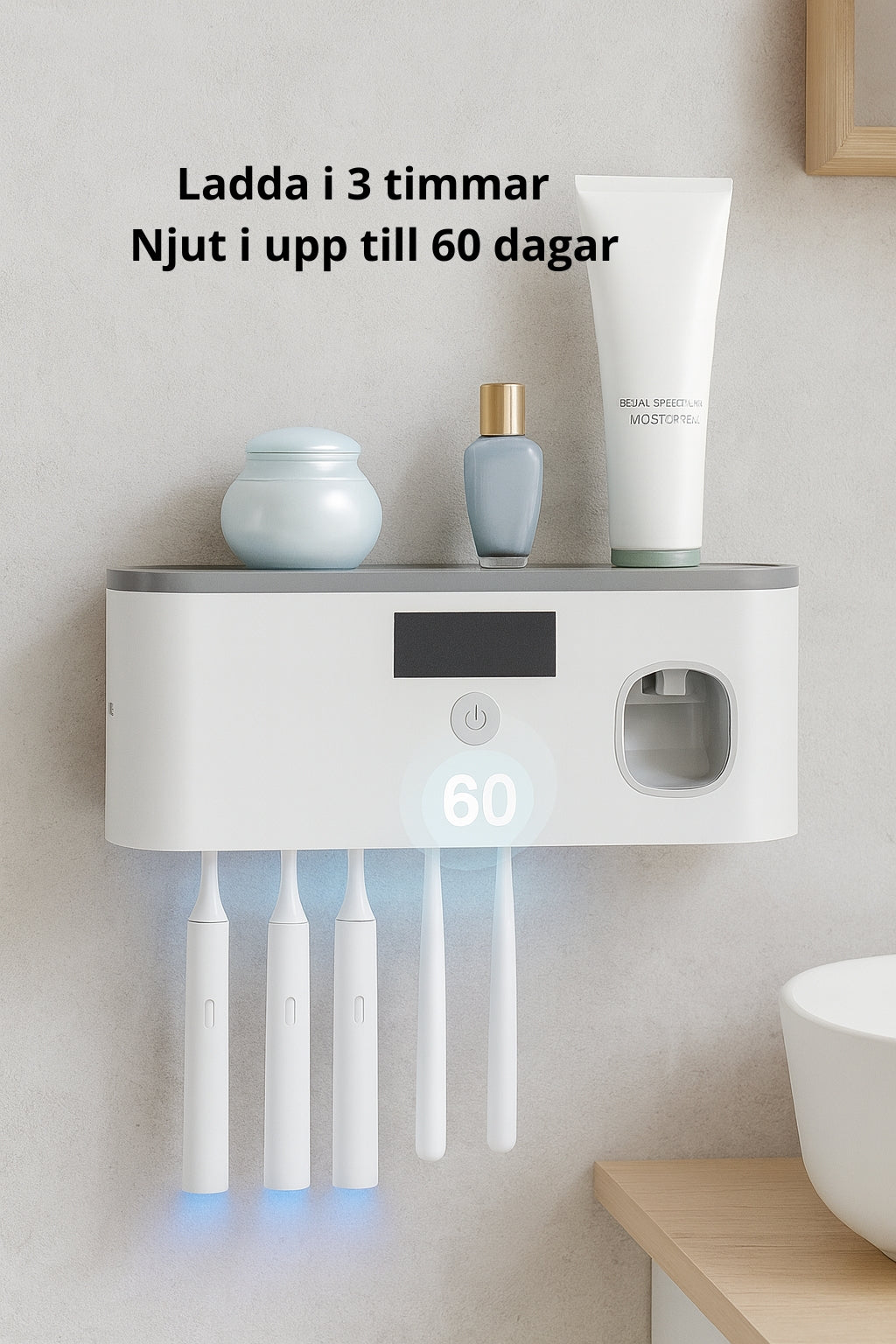 LCD-display och upp till 60 dagars batteritid per laddning